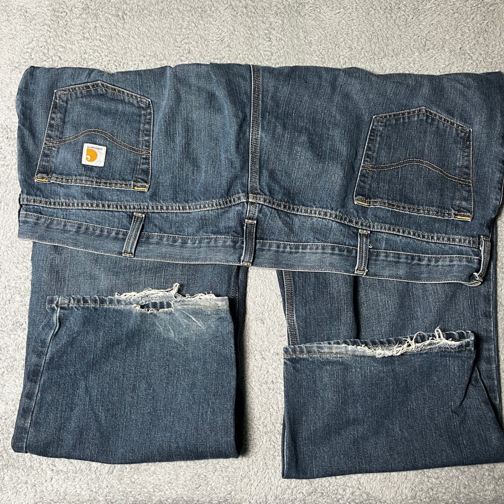 Carhartt Mens 54x30 Relaxed Fit Straight Leg Jeans Blue Denim 101483-968 - Picture 2 of 7